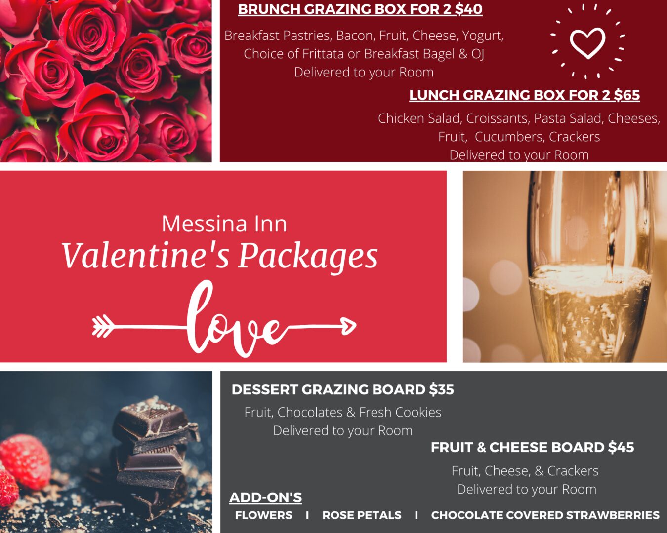 messina inn valentine's packages