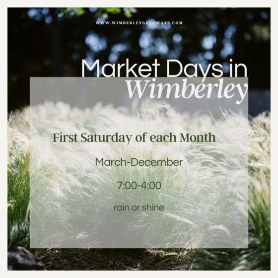 Market Day information in Wimberley Texas