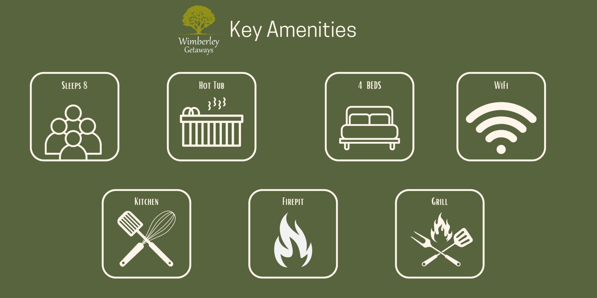 Hills Haven Hideaway wimberley vacation rental amenities