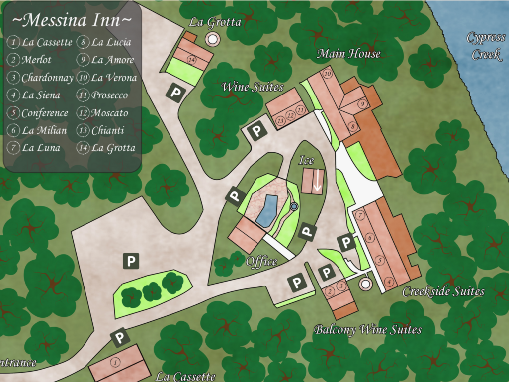 messina inn property map