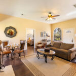 Living room in La Grotta Messina Inn Wimberley Texas Hill Country