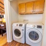 laundry area at Hideout at Hills Haven Wimberley Texas Hill Country Vacation Rental