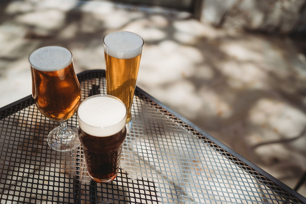 Glasses of Beer at the Wimberley Valley Winery